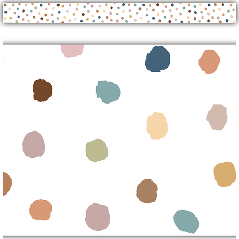 Everyone Is Welcome Painted Dots Border