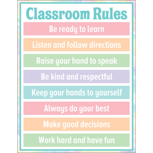 Pastel Pop Classroom Rules Chart