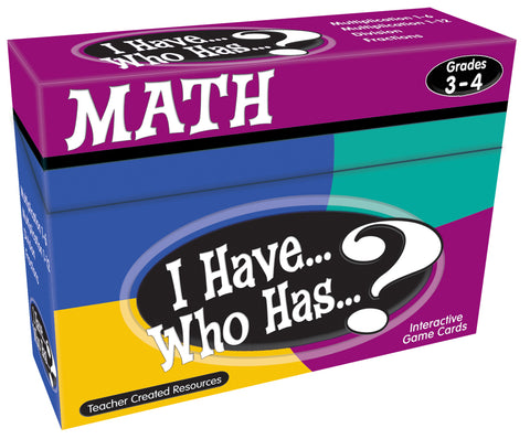 Math I Have Who Has Game Gr 3-4