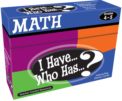 Math I Have Who Has Game Gr 4-5