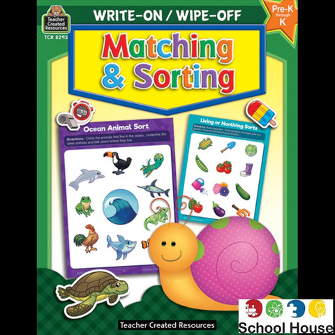 Matching & Sorting Write On Wipe Off Book