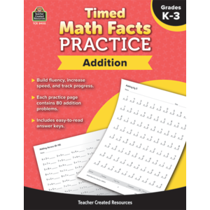 Addition Timed Math Facts Book