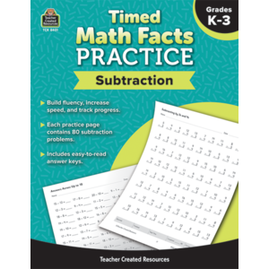 Subtraction Timed Math Facts Book