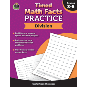 Division Timed Math Facts Book