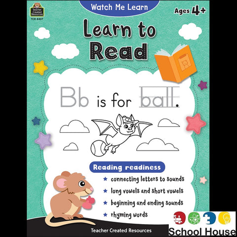 Learn To Read Watch Me Learn Workbook