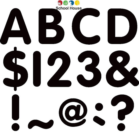 Black Classic 2 Inch Uppercase Letters