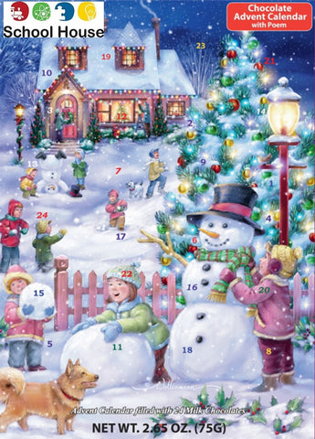 Snowman Celebration Calendar W Chocolate